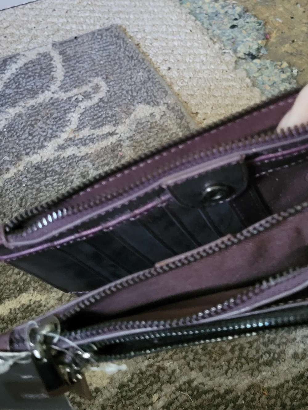 Mossimo Supply Co. Plum Suede Zip Wallet